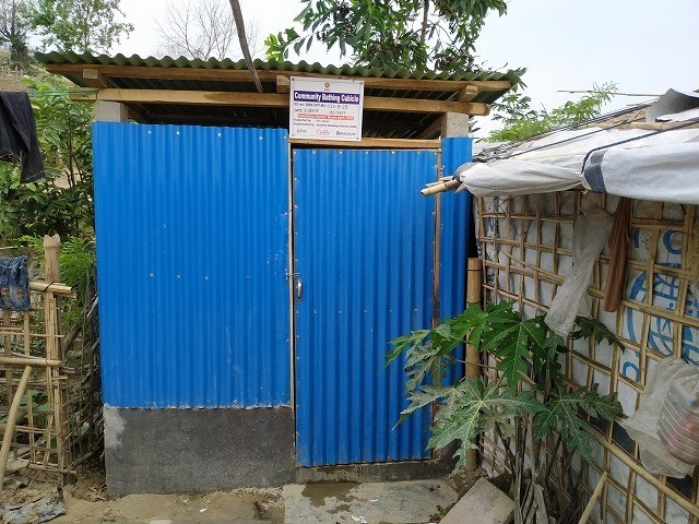 ミャンマー避難民支援・女性のための水浴び室が完成しました！！