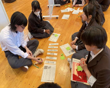 山形県立新庄北高等学校で「世界がもし100人の村だったら」ワークショップを開催